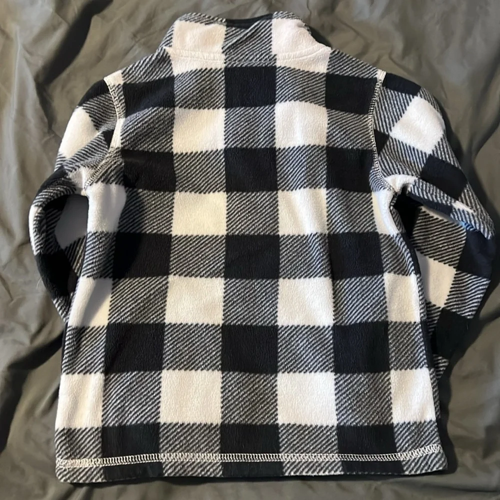 Kids Blue and White flannel fleece Jacket Carters size 5